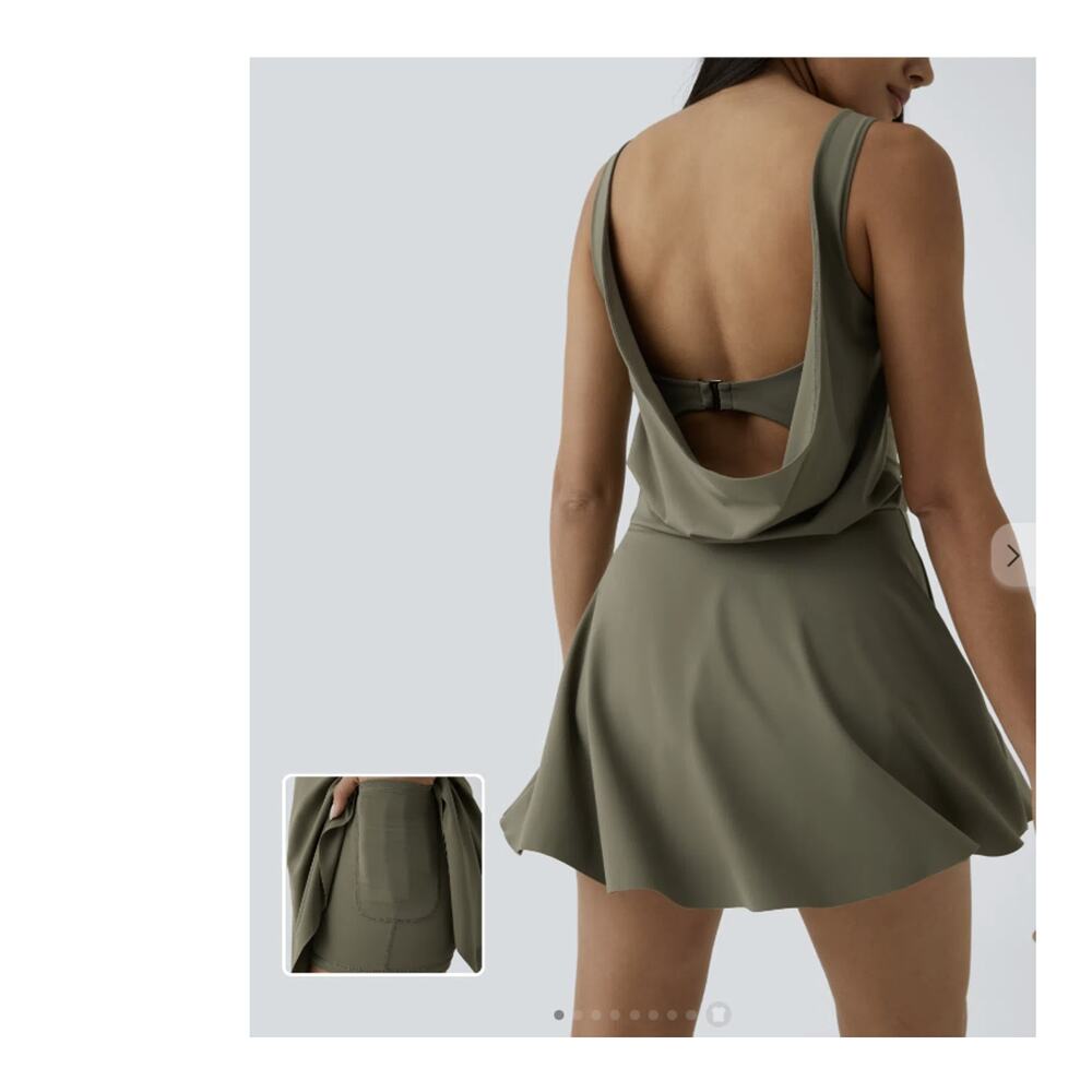 HALARA Olive Green Mini Dress